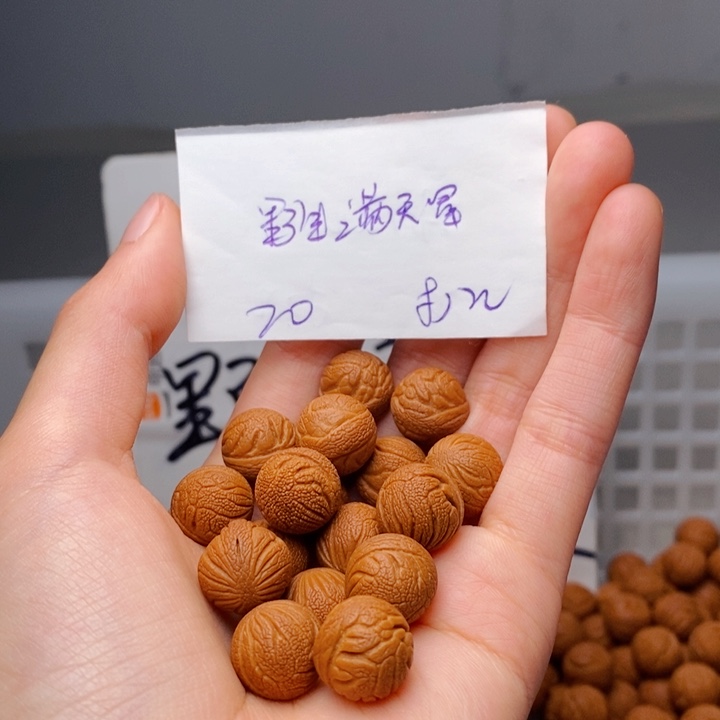 手串桃核12mm左右野生满天星20颗（打孔）