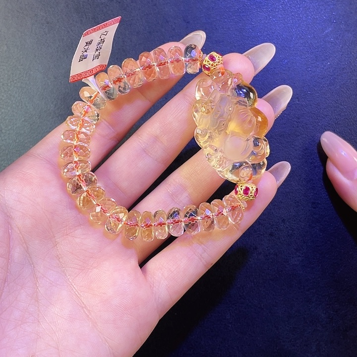 水晶巴西黄算盘未镶嵌