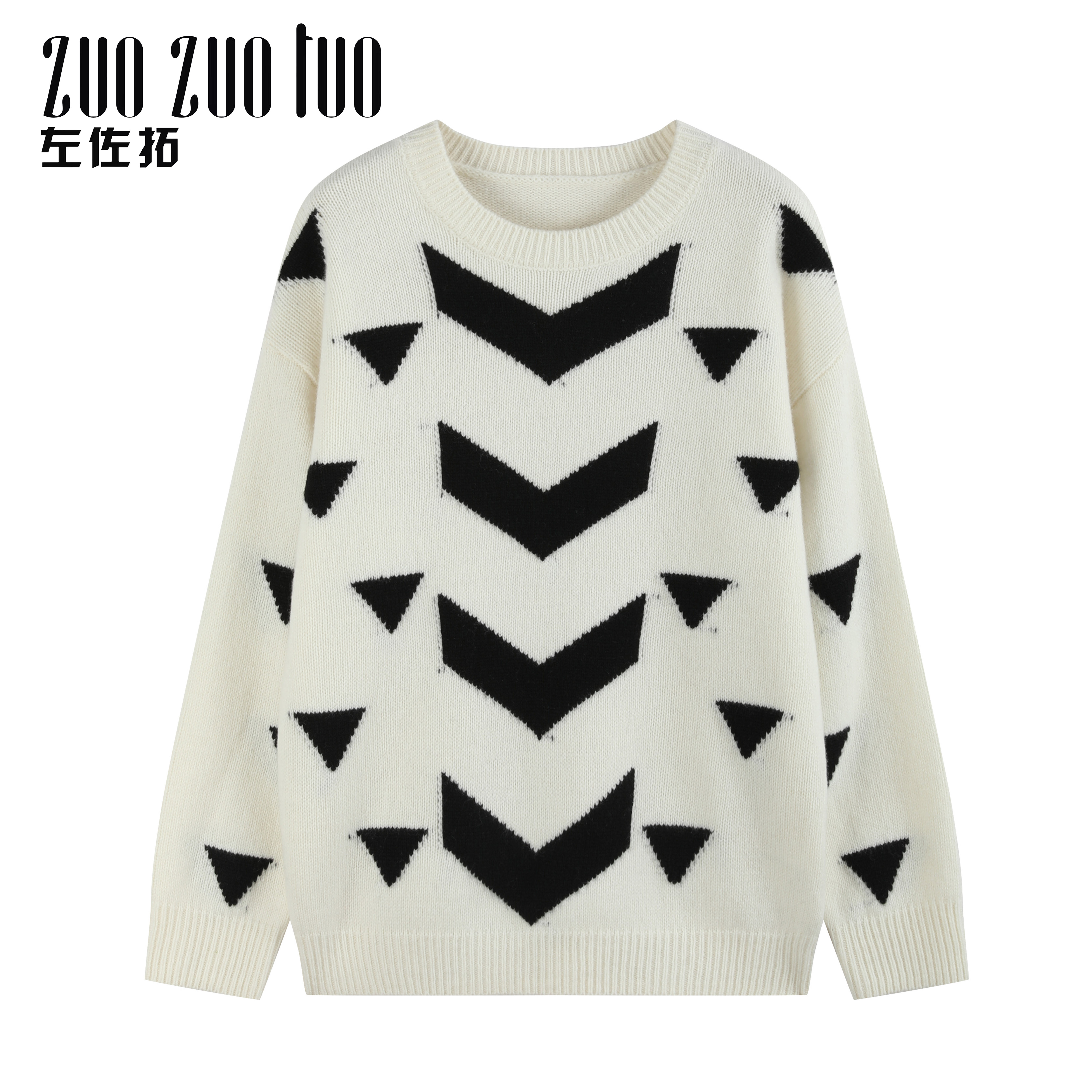 ZUOZUOTUO左佐拓新款专柜热卖提花毛衣针织衫厚女10038