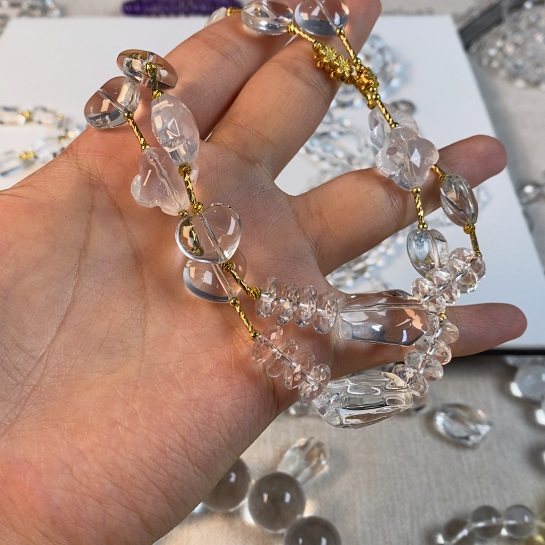 无非金属项链白水四叶草孤品