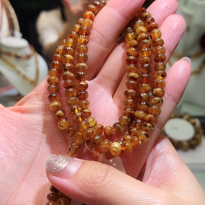 琥珀裸石未镶嵌6m蜜蜡