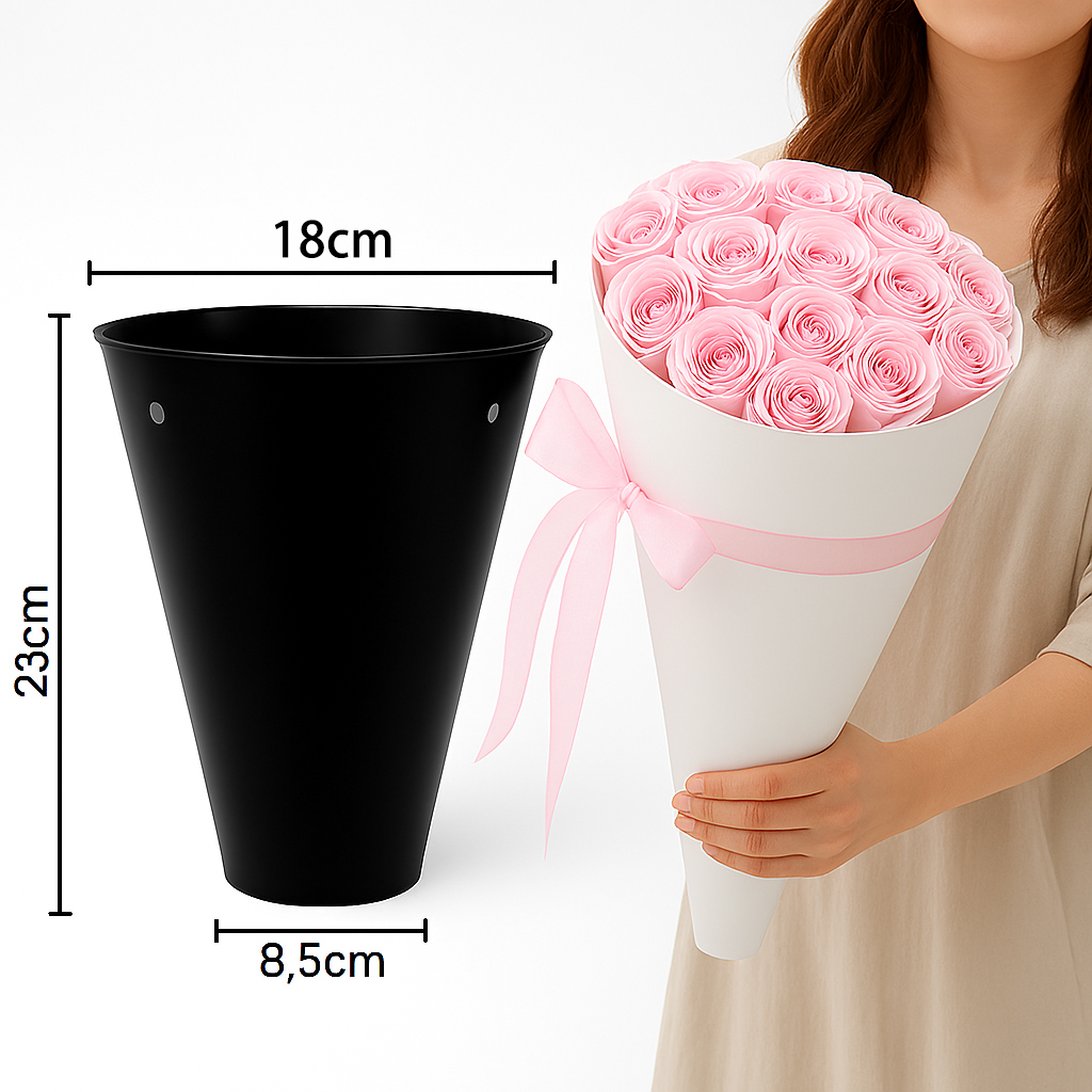 七夕冰激凌箭筒包花神器花束加高剑桶插花固定神器花束底座插花