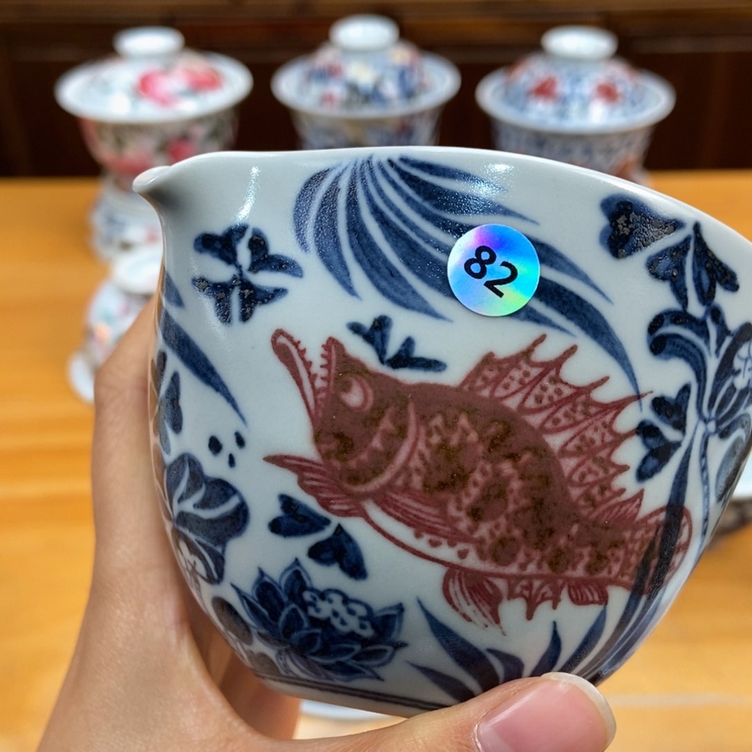 手绘现代茶具非古董