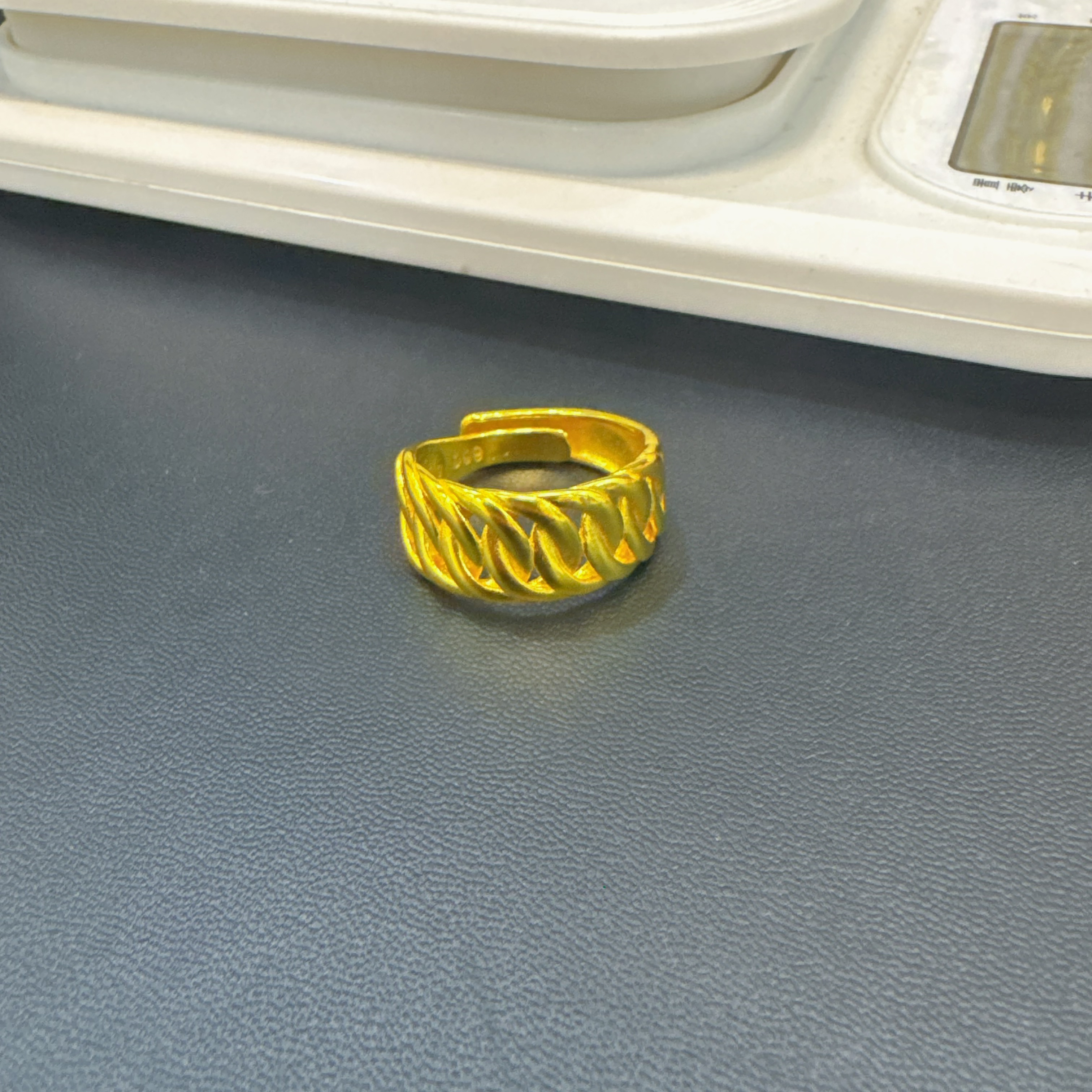 合金戒指 独家款 火烧材质男士大号麻花戒指