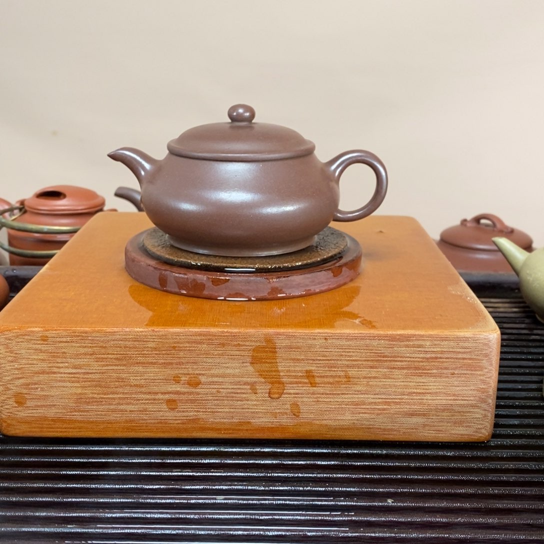 紫砂茶壶高端180cc紫泥明炉