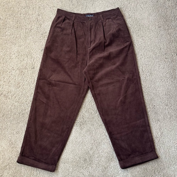 小诺 灯芯绒复古春秋冬新款时尚百搭直筒休闲裤