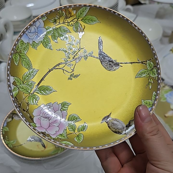 瓷片微瑕琴瑟和鸣6寸6个骨碟6666666