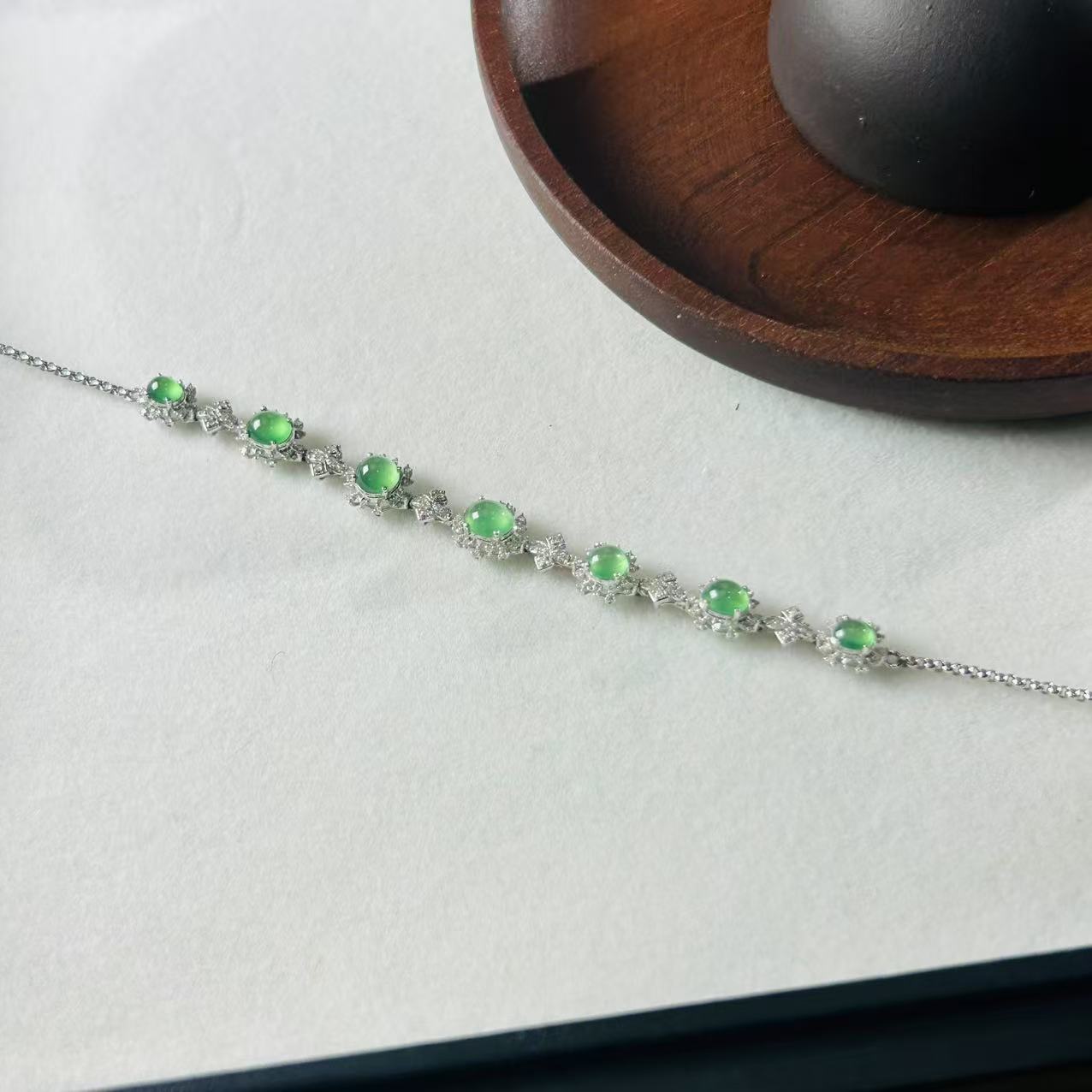 【睿泽鉴宝】18K翡翠手链  FZB0302-613