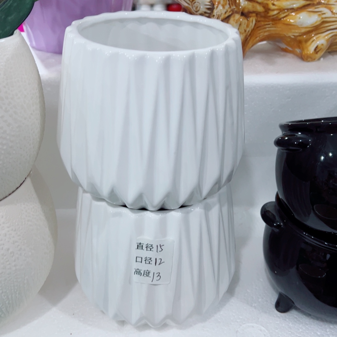 有孔，陶瓷花盆满10米包邮发货