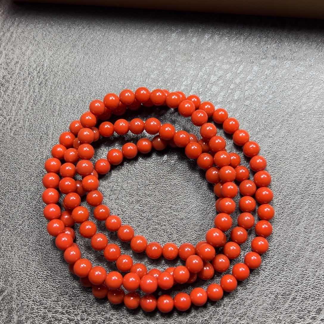 南红玛瑙108圈未镶嵌