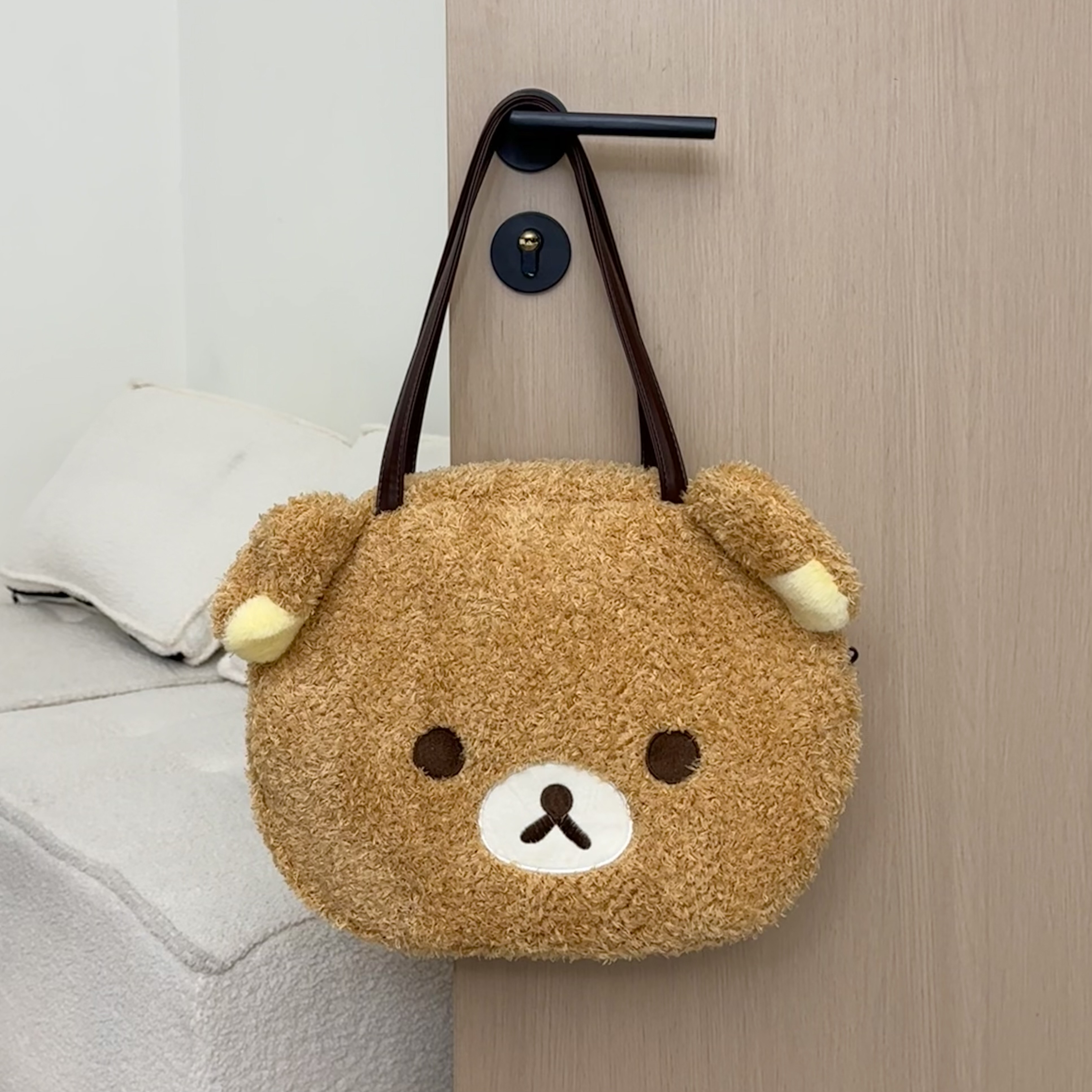 大容量小熊头可爱卡通时尚百搭潮流高级感单肩斜挎手提包包