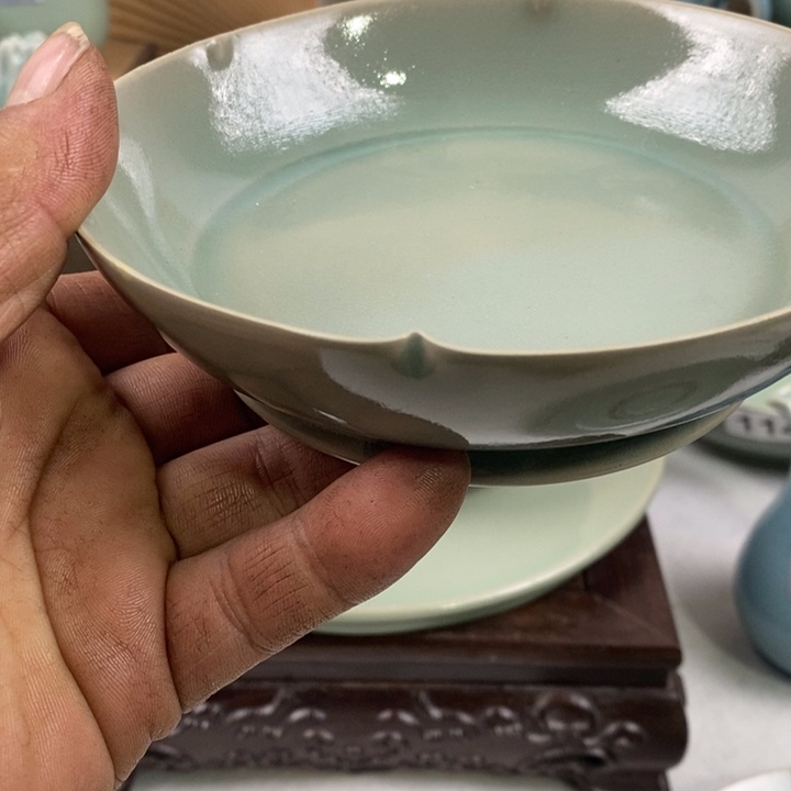 碟秦*阳原产地原矿釉微微瑕