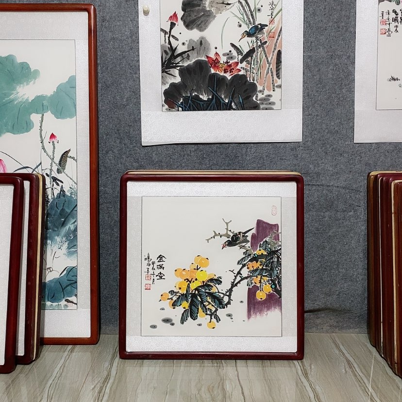 【闪购商品】国画书画作品带框65×65厘米