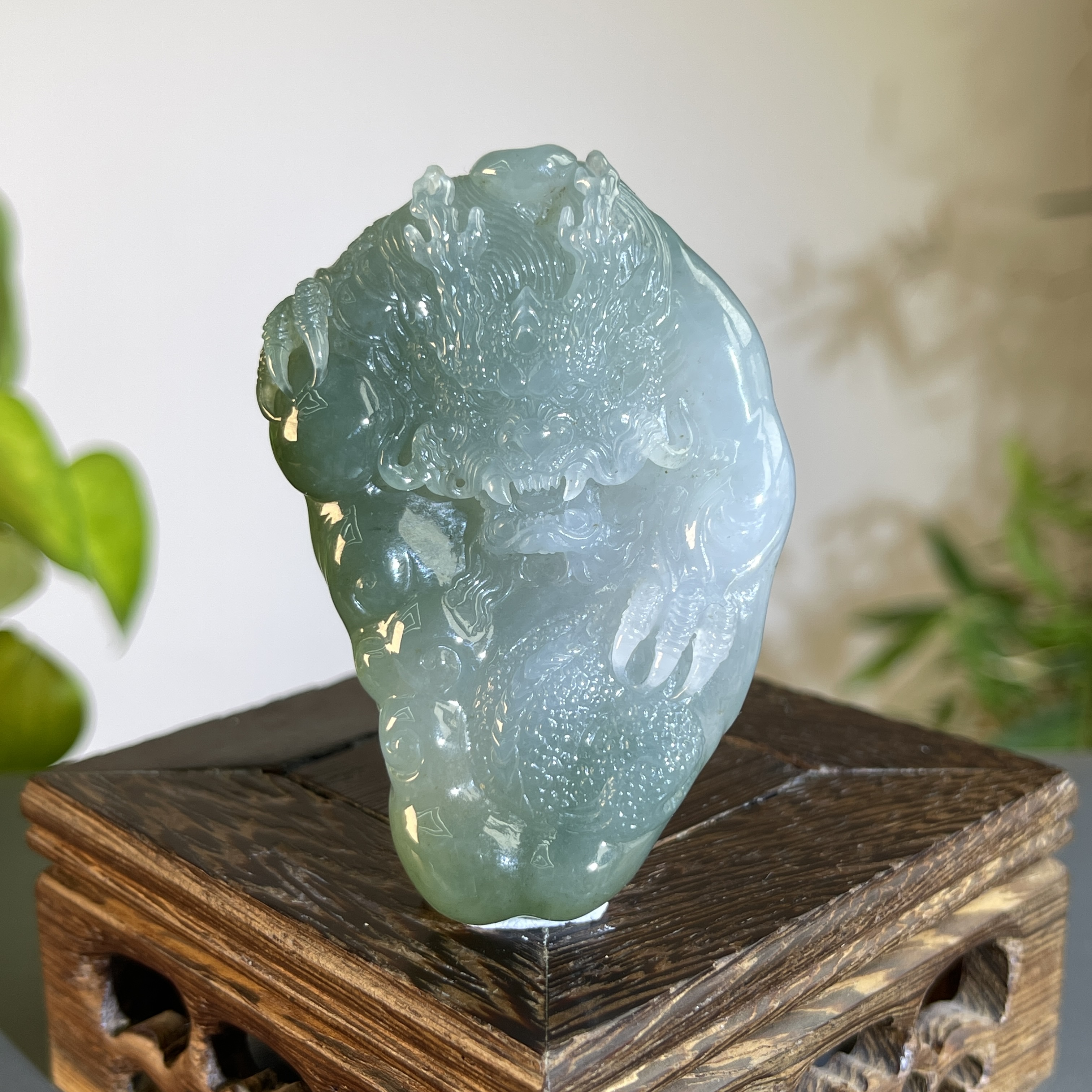 JXW04-168 天然缅甸A货翡翠 龙牌