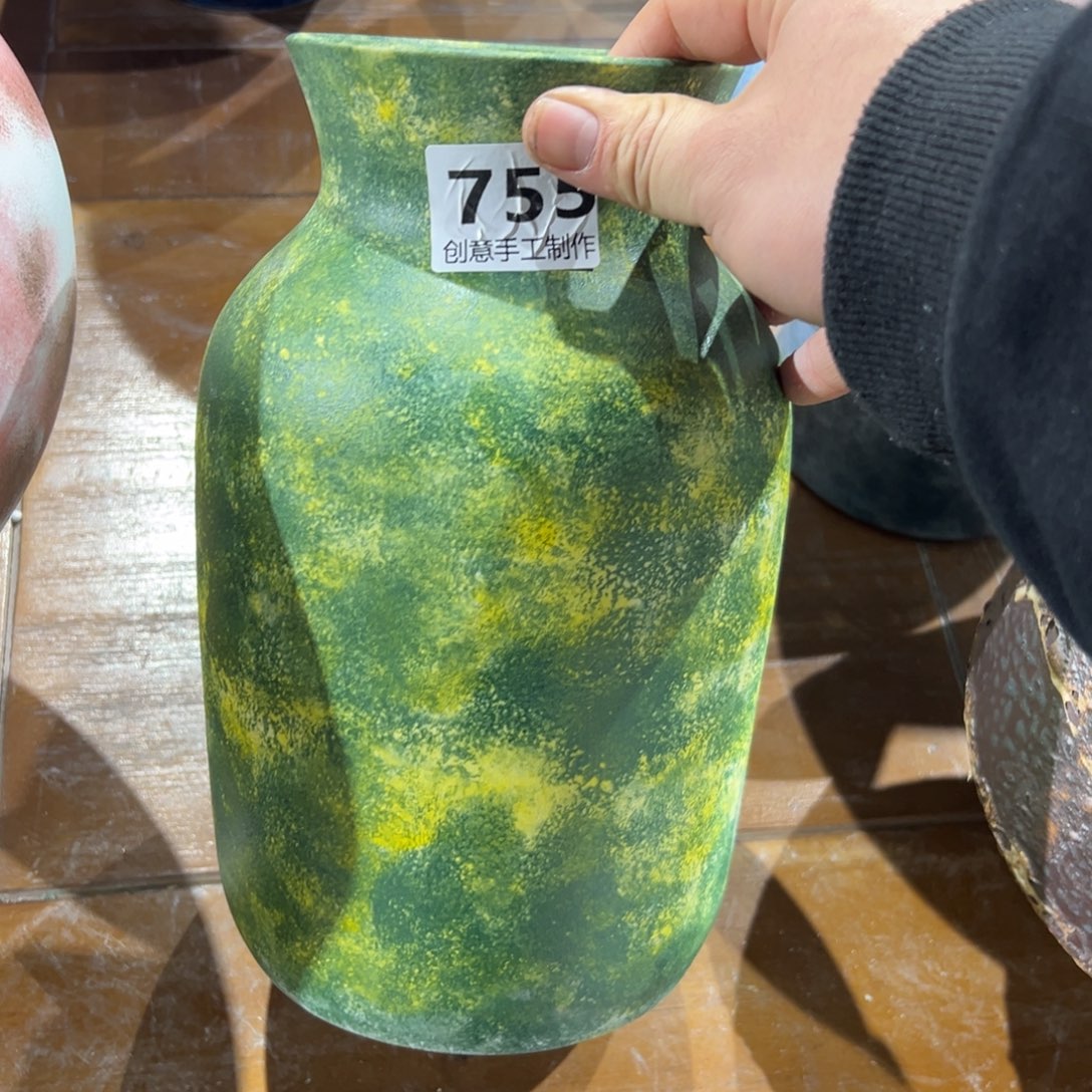 摆件陶瓷花瓶高27口9