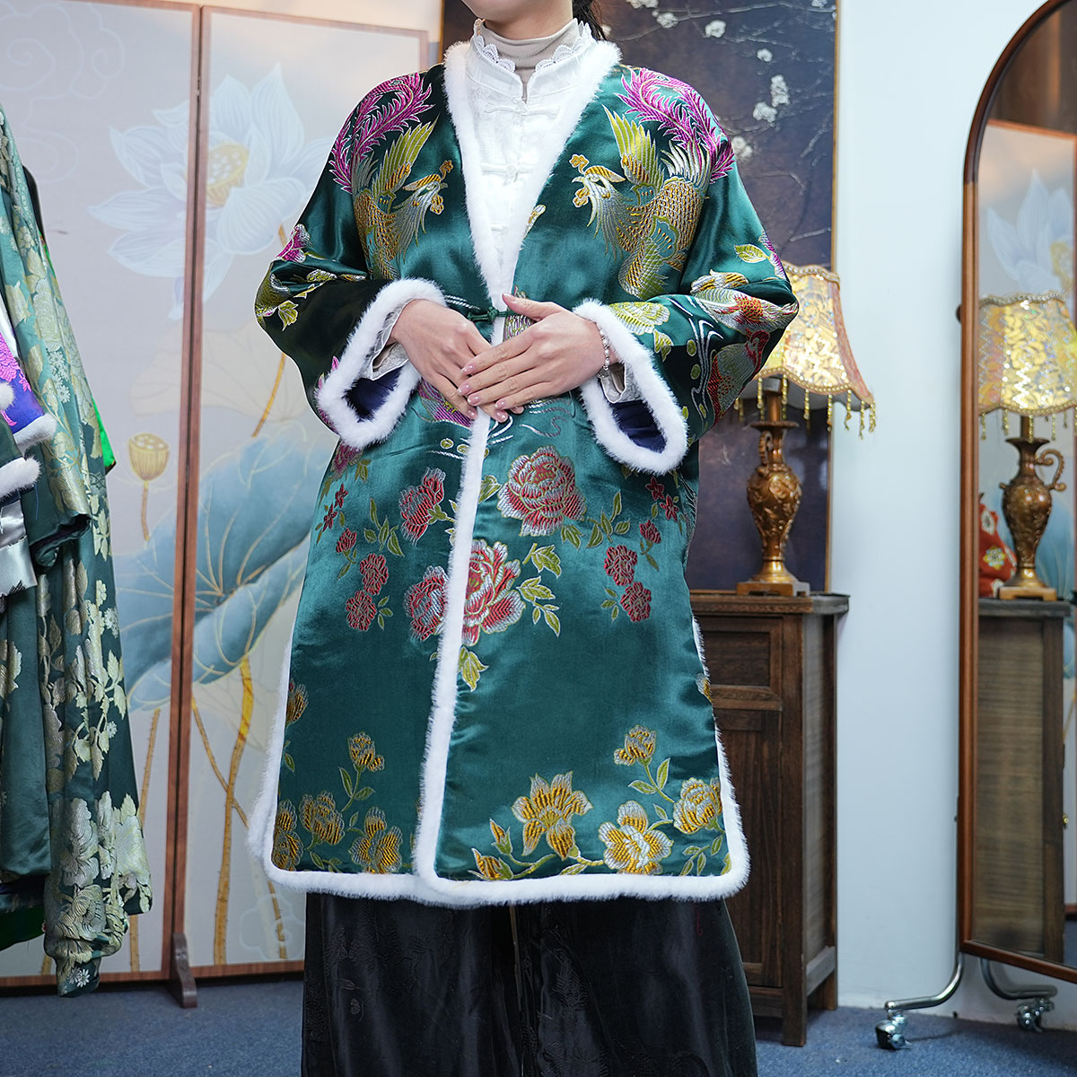 19-设计师款老织锦长上衣汉服太太服定做（老织锦有瑕疵 介意勿拍）