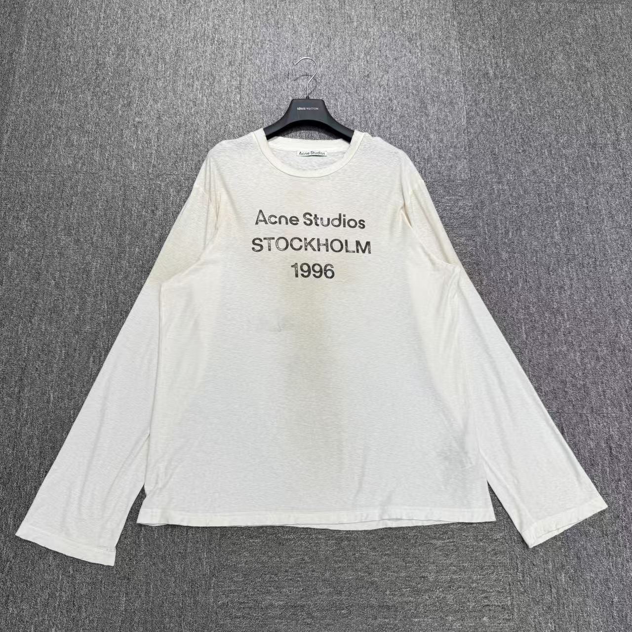 99新 maje Acne Studios 1996泥染做旧破坏长袖/L码/编码18436