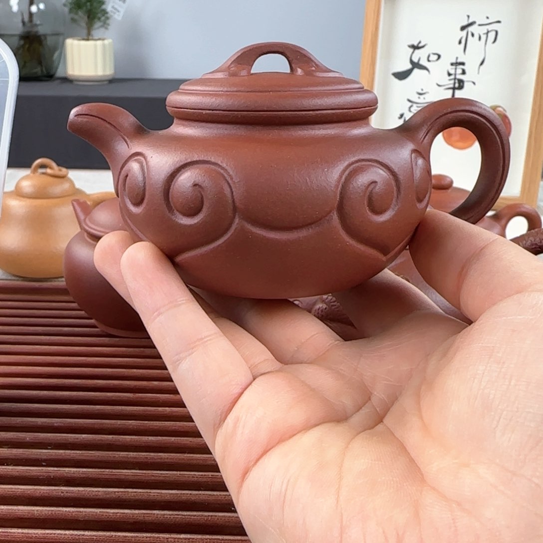 紫砂茶壶幸****a微瑕仿古如意小