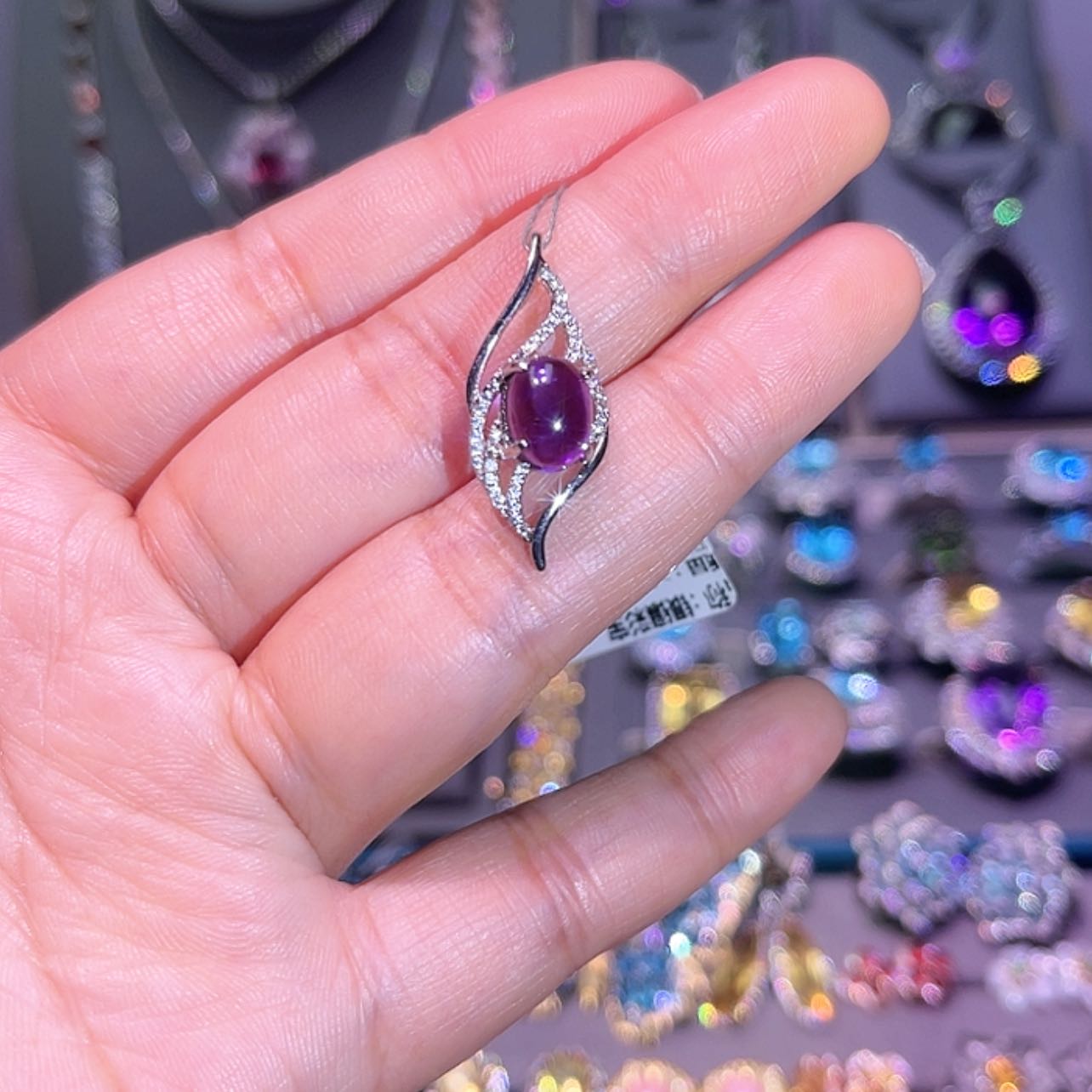【闪购商品】紫晶吊坠(赠链)银S925镶嵌