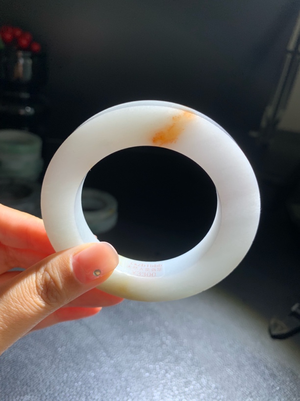 天然洒金翡翠手镯