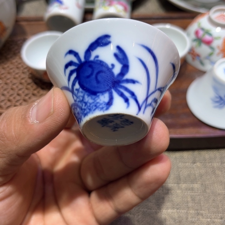 纯手绘精品盖碗杯