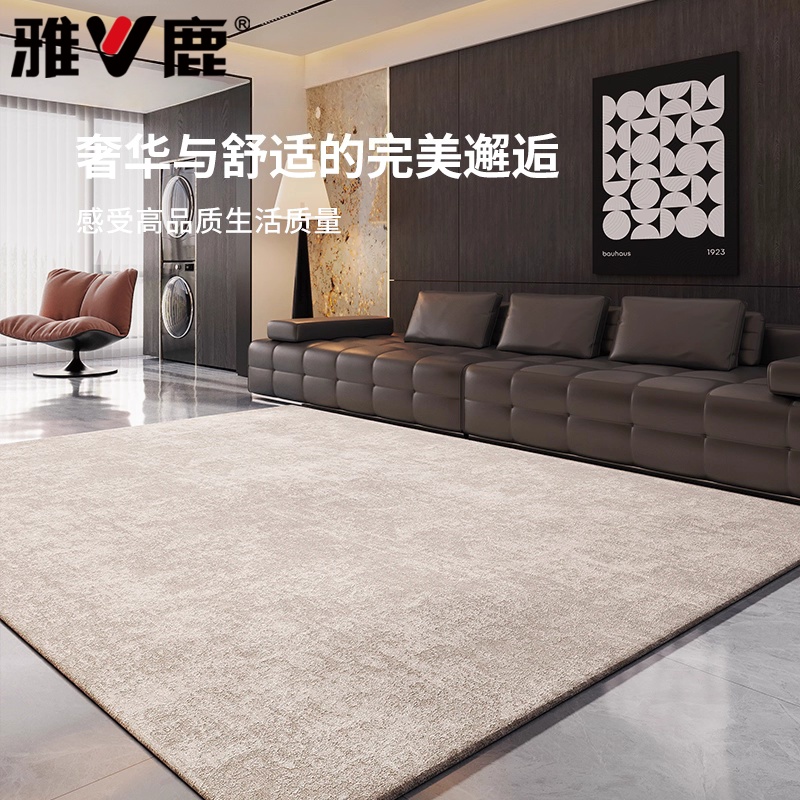 地毯客厅2025新款轻奢高级地垫大面积全铺沙发茶几免洗可擦脚垫子
