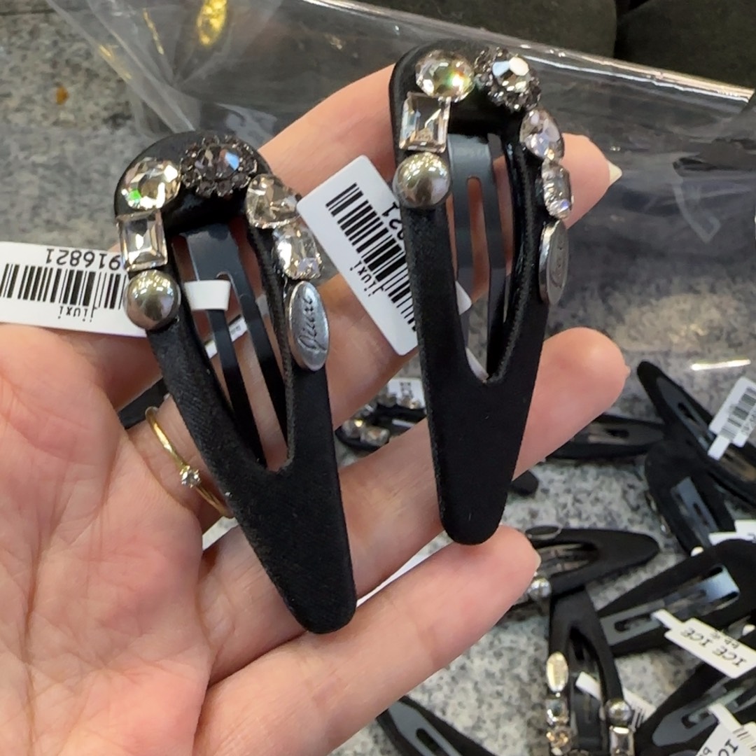 皮质铁合金圈圈家水滴爆米花夹子