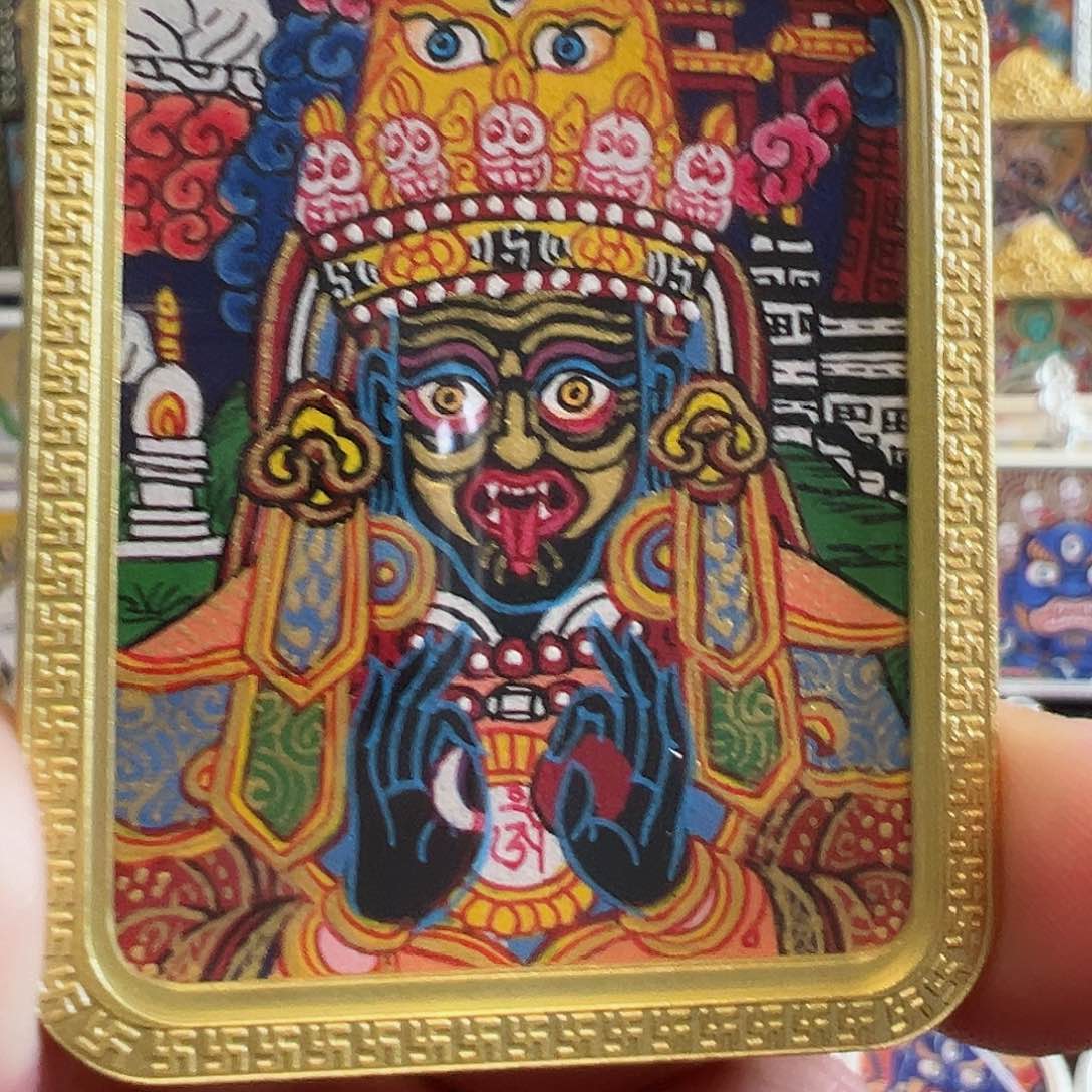 吊坠、****牛十三纯手绘唐卡