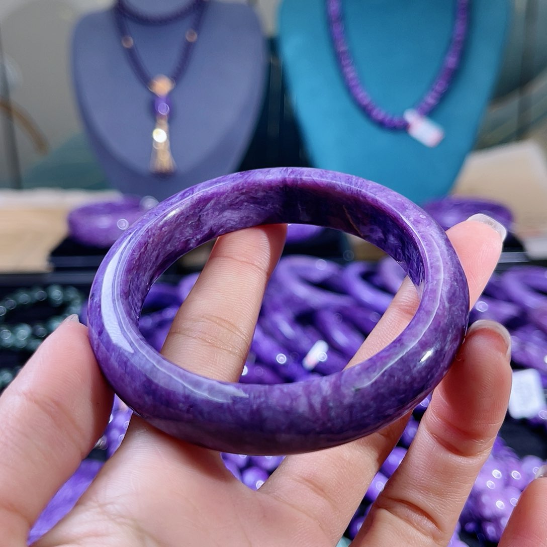 查罗石（紫龙晶）手镯56未镶嵌