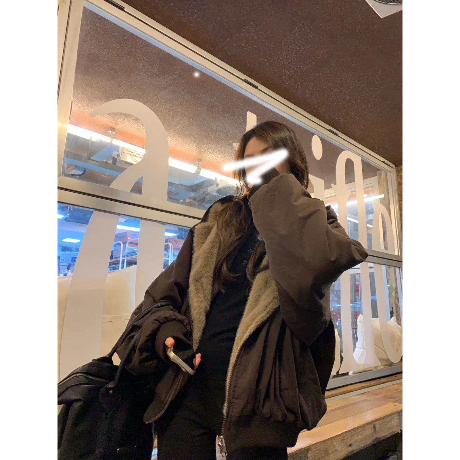 【三色棉花糖】重磅帆布水洗防貂毛情侣座山雕棉服夹克外套韩版秋冬