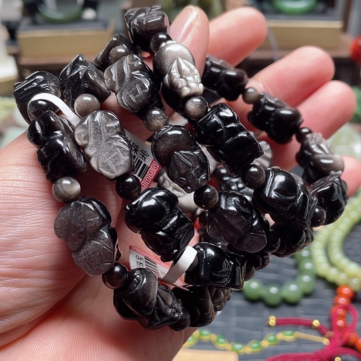 黑曜岩手链未镶嵌