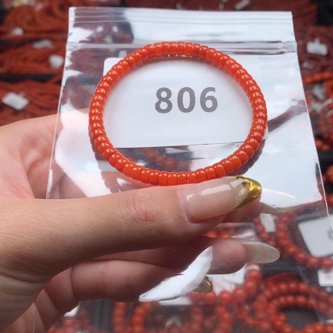南红玛瑙手串未镶嵌5mm