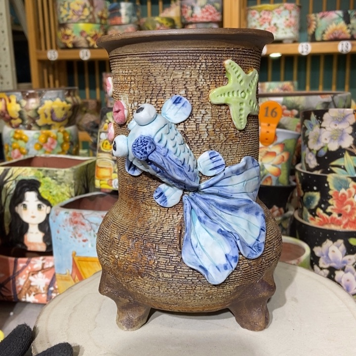 红陶景德镇艺术手绘作品