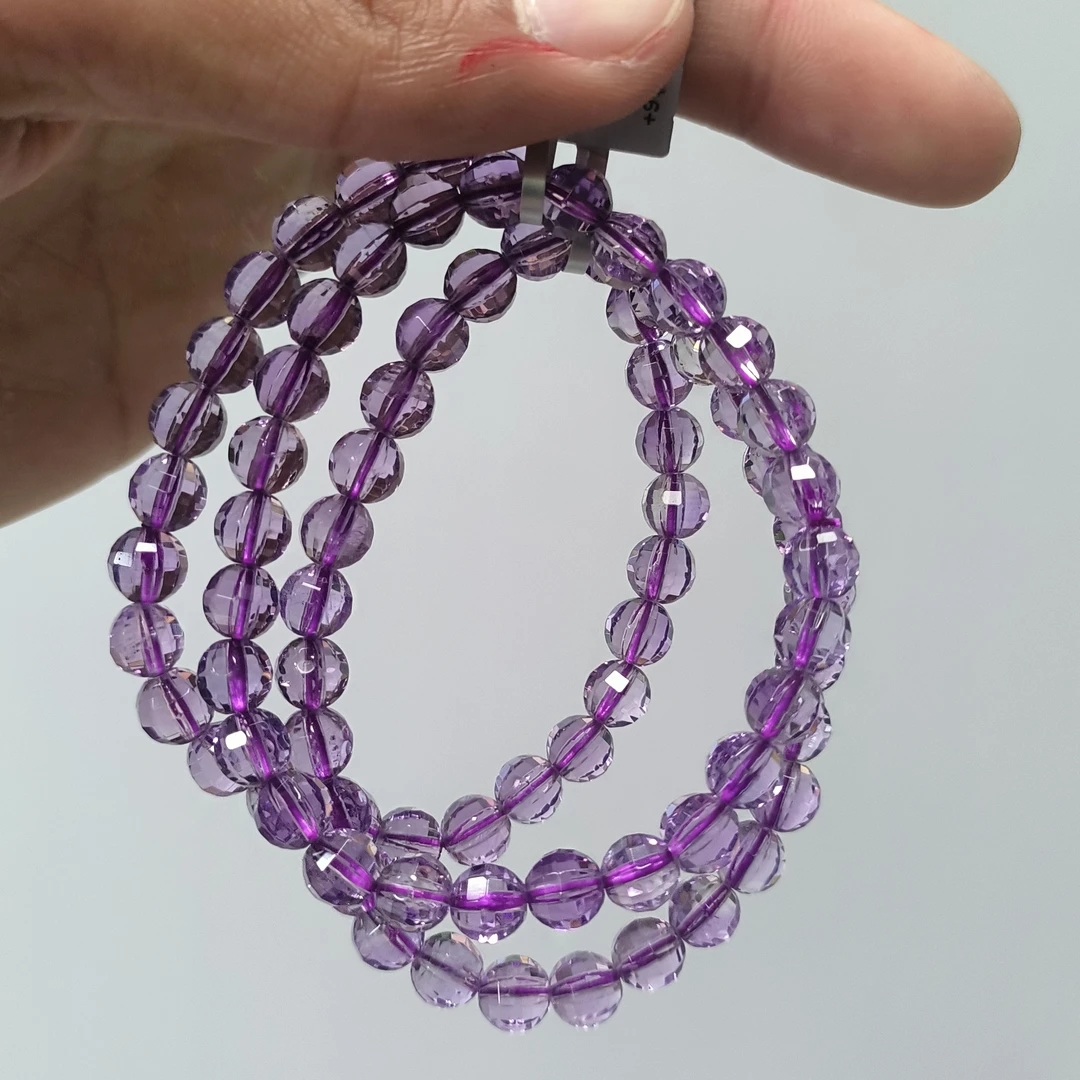 【书记甄选】紫水晶迪斯科珠单圈手链 多样性发一件 约6mm 6495ck