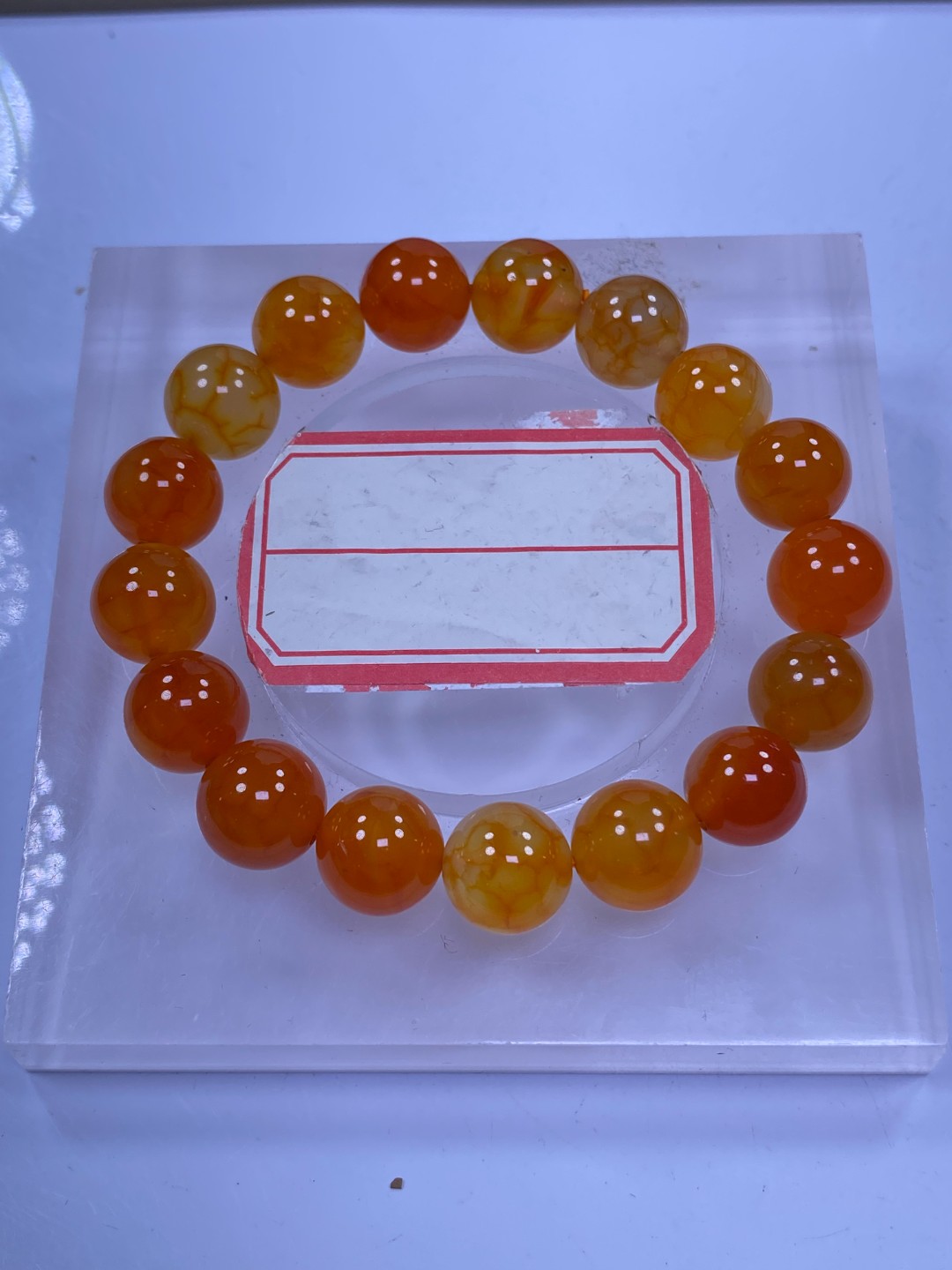 橙色手串12mm手串发一条C60