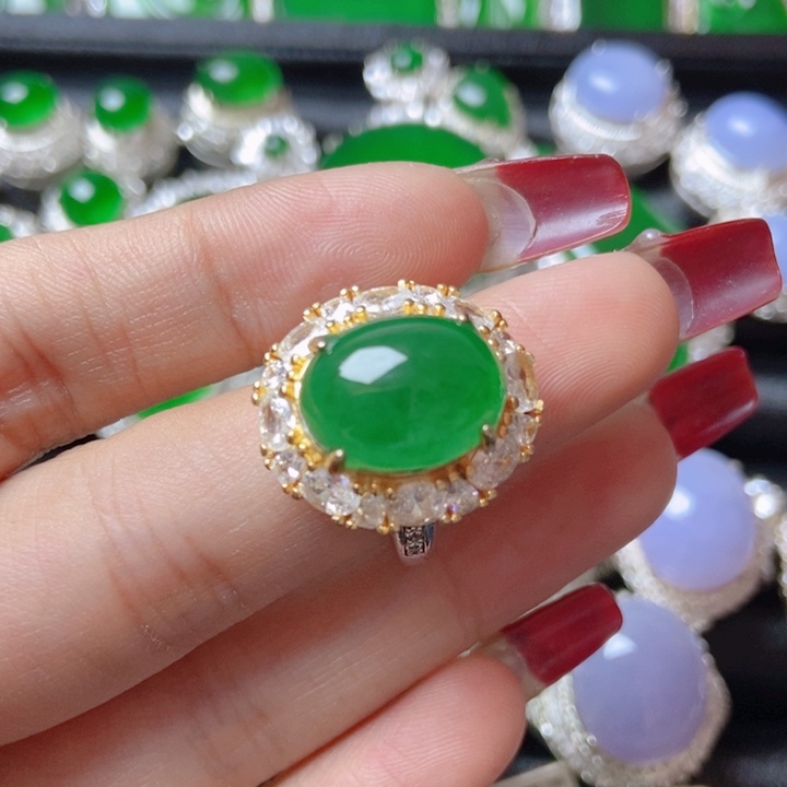 翡翠颈饰银S925镶嵌          