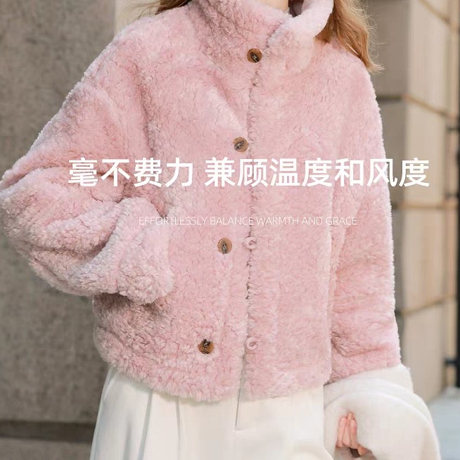 名媛家时尚精品欧货高版本环保毛毛短款秋冬外套