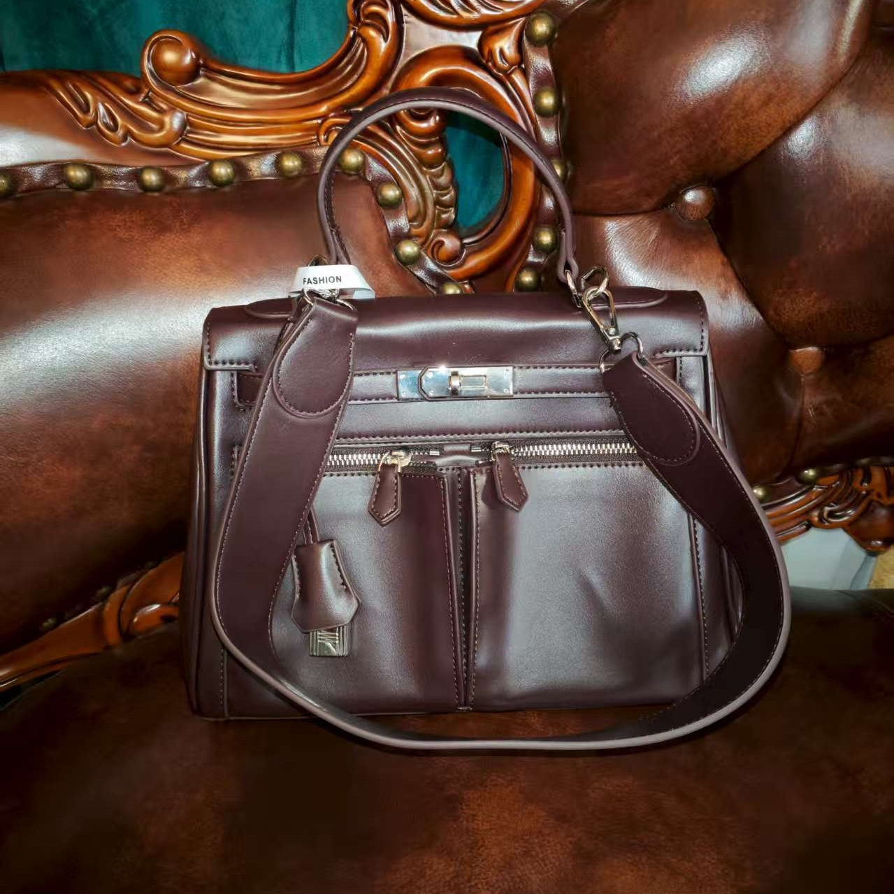 2025新款轻奢斜挎单肩多口袋富婆包E377【非大牌】