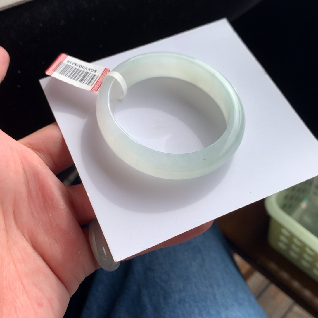 翡翠未镶嵌手镯7号52.5