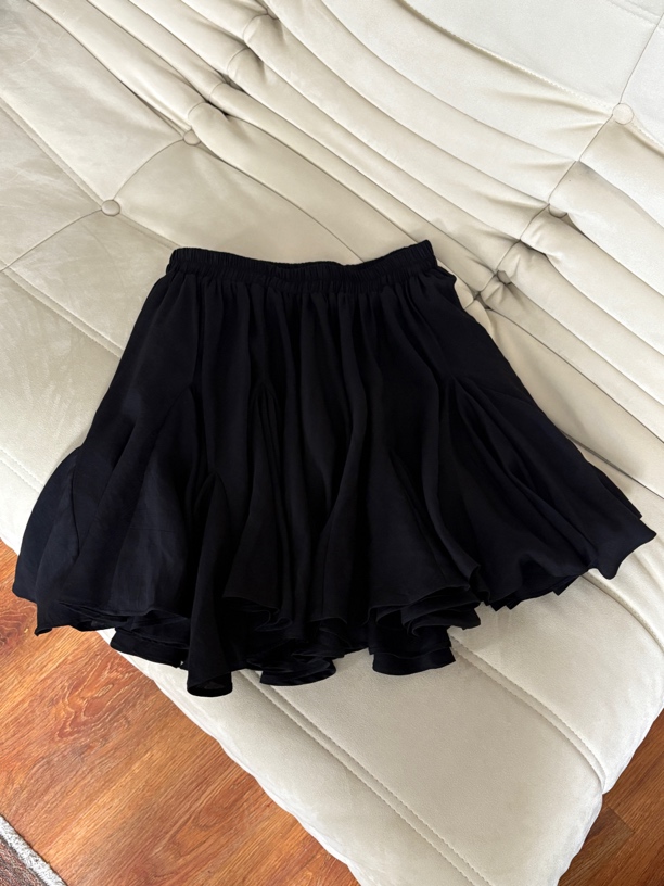 Uninhabitable 有安全裤！松紧腰！A字蓬蓬裙中裙半身裙不规则短裙