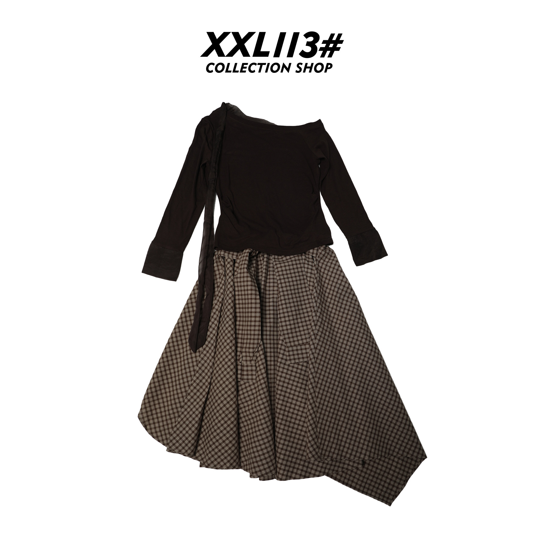 113* CENTRALIZED SHOP休闲风时尚套装秋季拼接半裙X5F08I7105