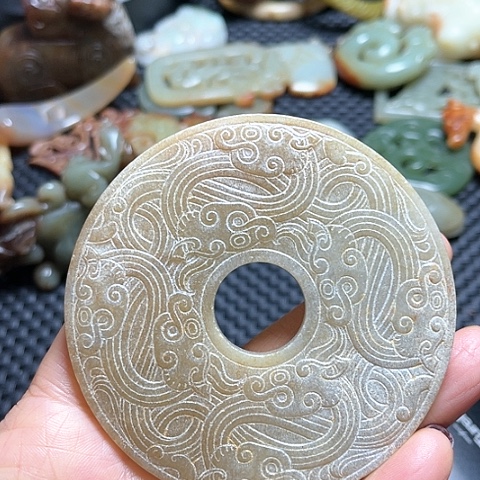 白玉菩提吊坠摆件