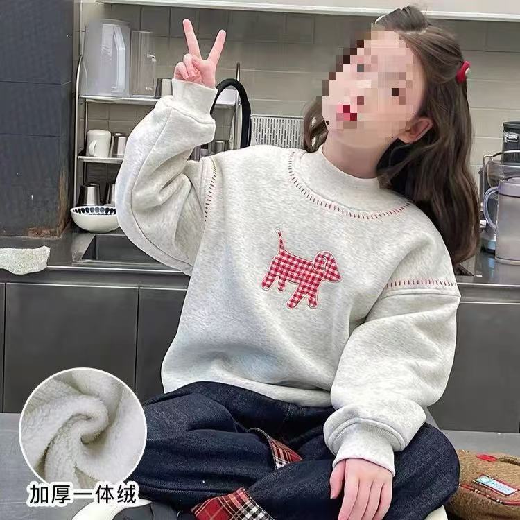 女童冬款加绒童装随机一件(尺码联系客服)