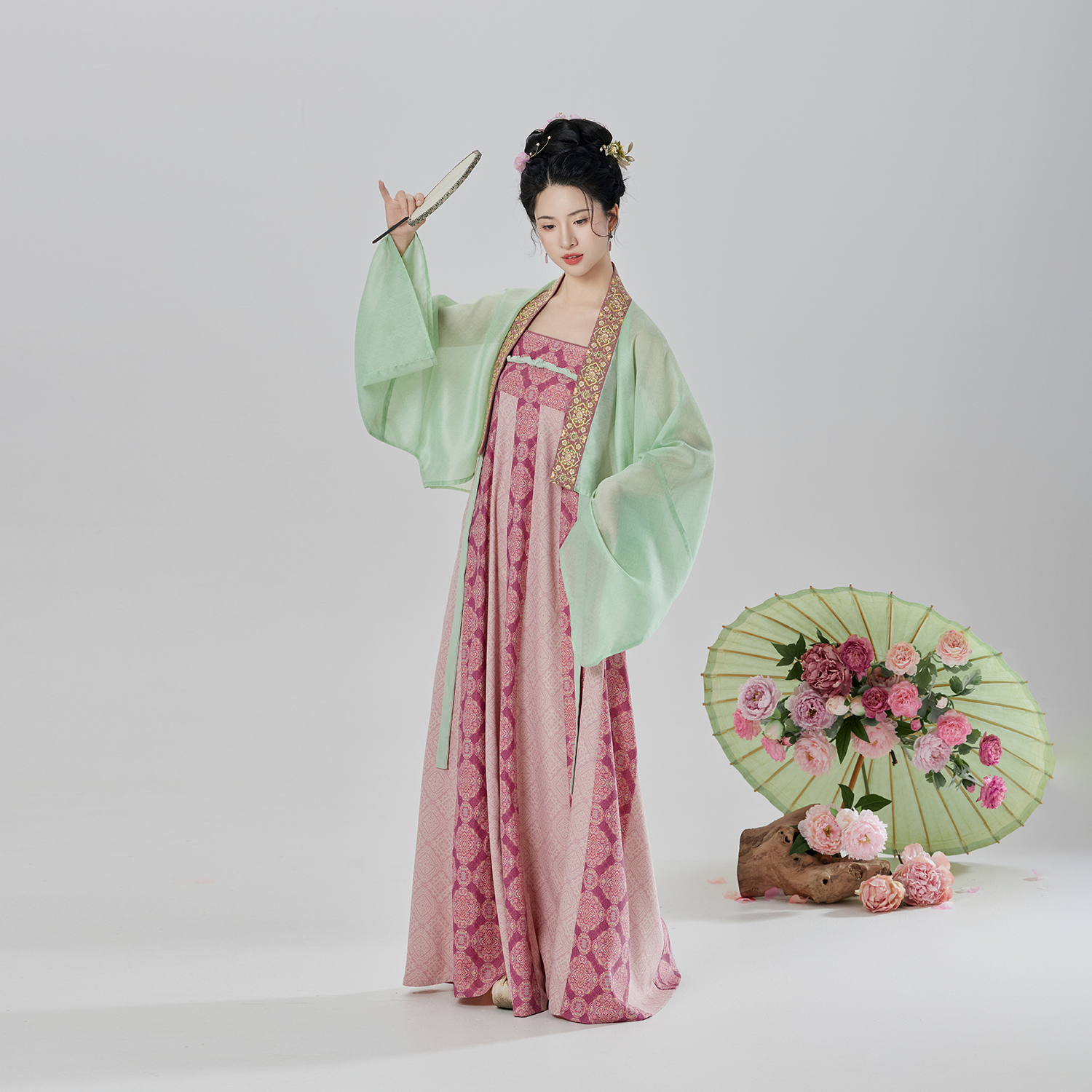 织造司丨沐瑶法门寺披衫改良齐胸吊带连衣裙十六破裙DB