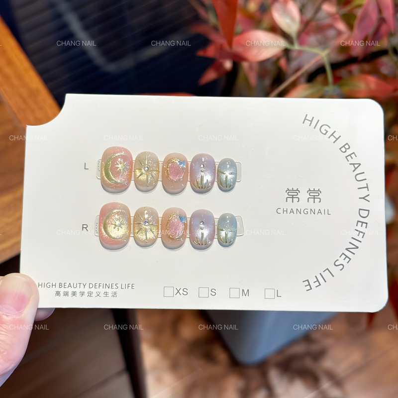 百变小樱-Changeable Sakura-纯手工穿戴甲手绘精致梦幻风 10片装