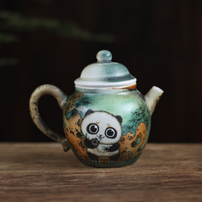 【九姐爱喝茶】熊猫小壶100ml（蕉白S0121）