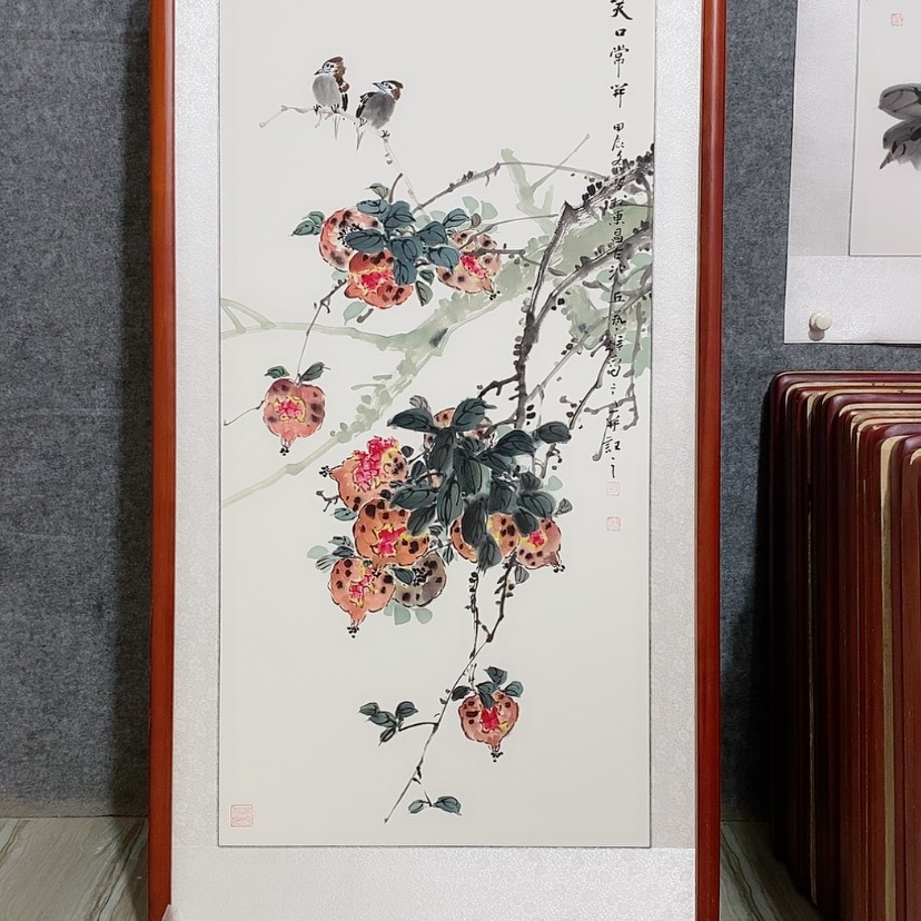 【闪购商品】国画书画作品带框125×65厘米