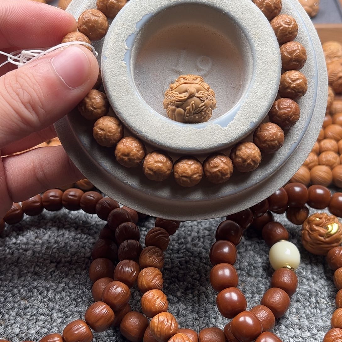 二***东猴头核桃吊坠饕餮➕金蟾单颗