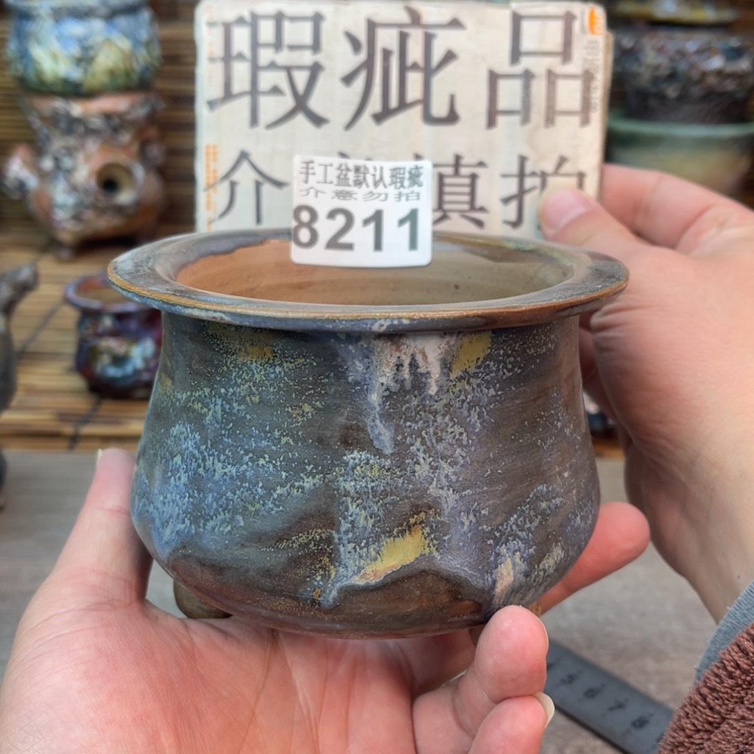 手工花盆默认瑕疵完美者勿拍