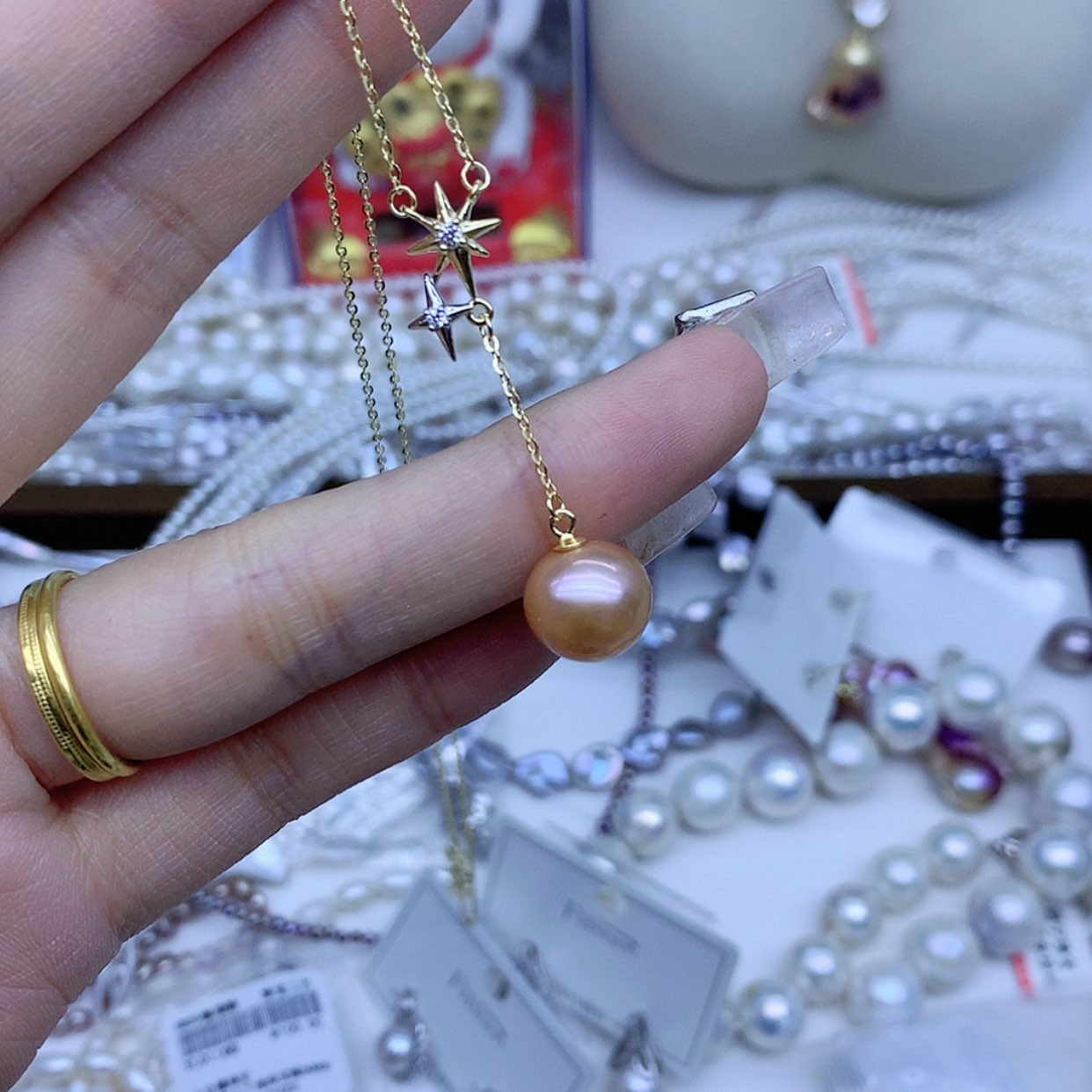 【闪购商品】淡水珍珠颈饰银S925镶嵌